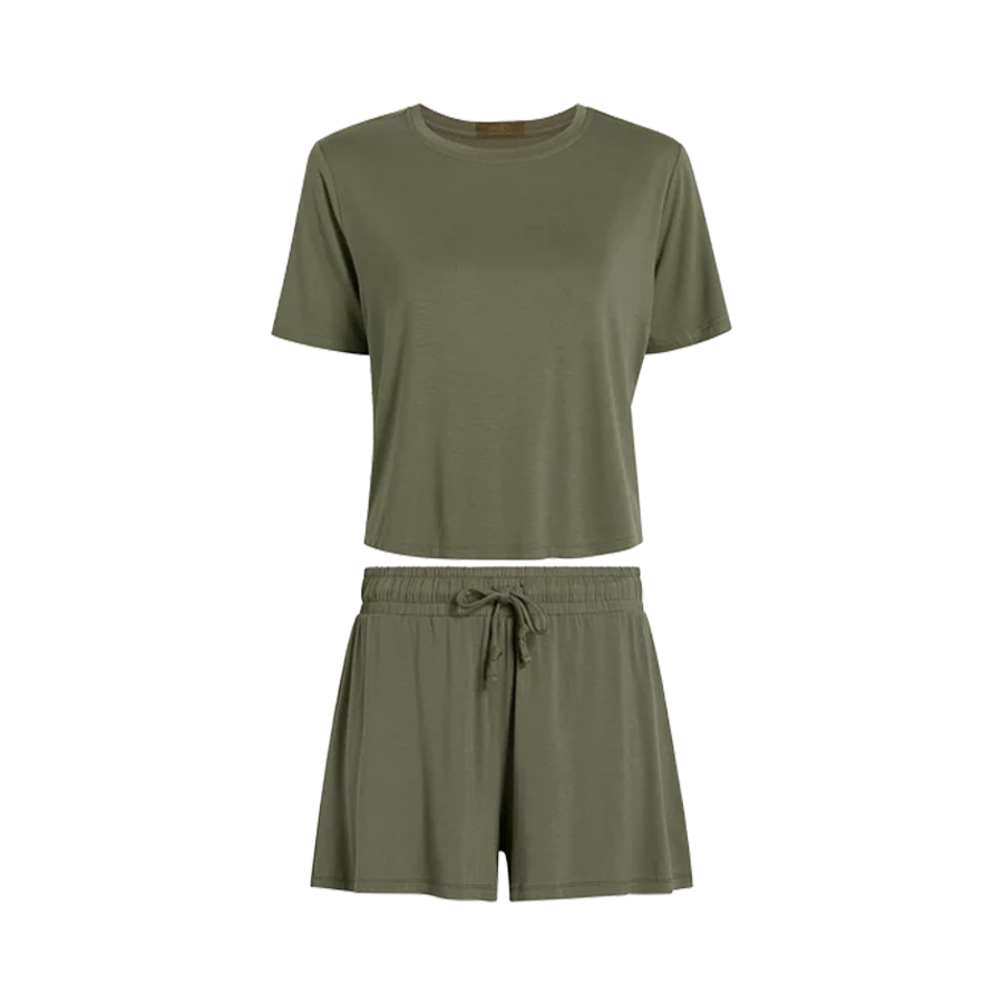 Women's Pajama Shorts Set | Dark Olive