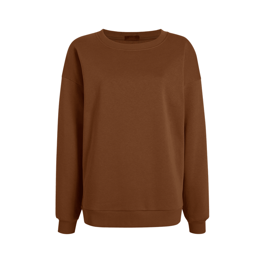 Women's Crewneck Sweatshirt - Chocolate - nuuds