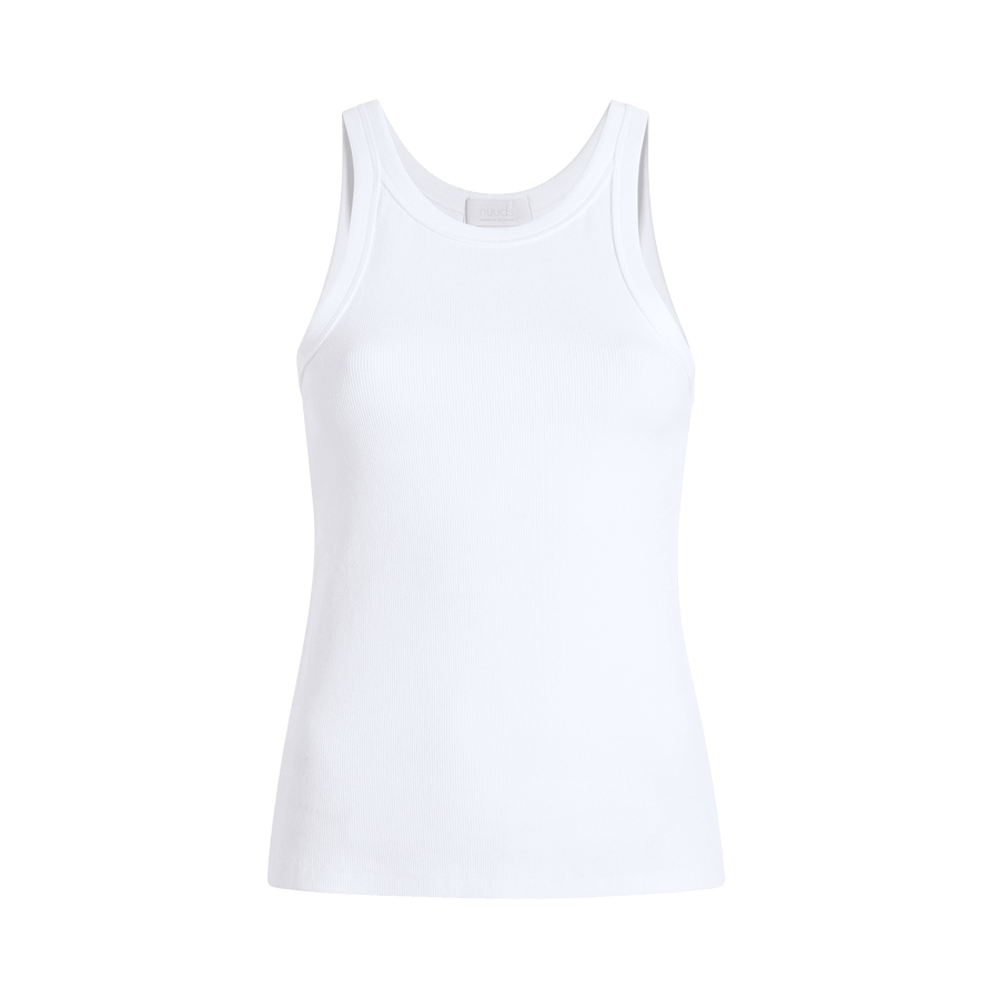 Women's Essential Rib Tank Top | White