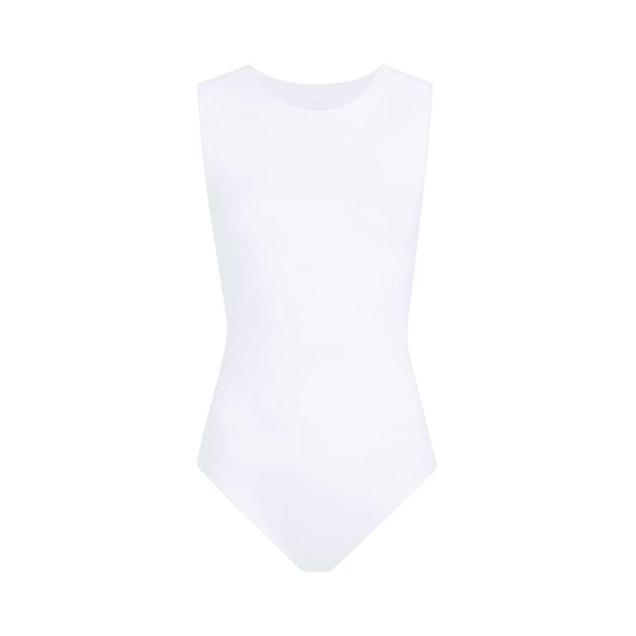 Women's Classic Crew Tank Bodysuit - White