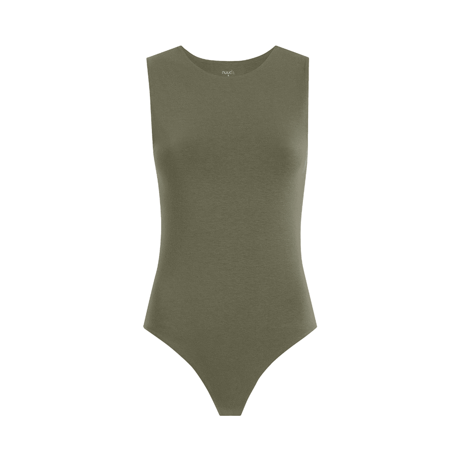 Women's Classic Crew Tank Bodysuit - Dark Olive