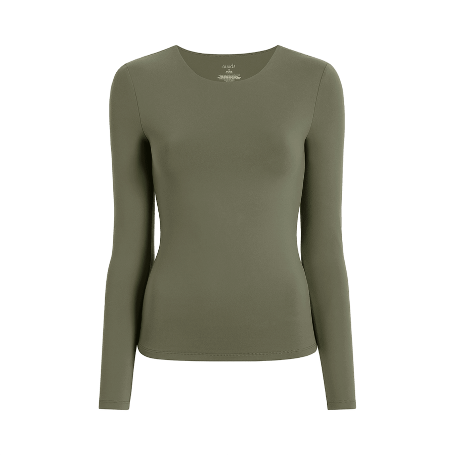 Women's Seamless Long Sleeve Shirt - Dark Olive