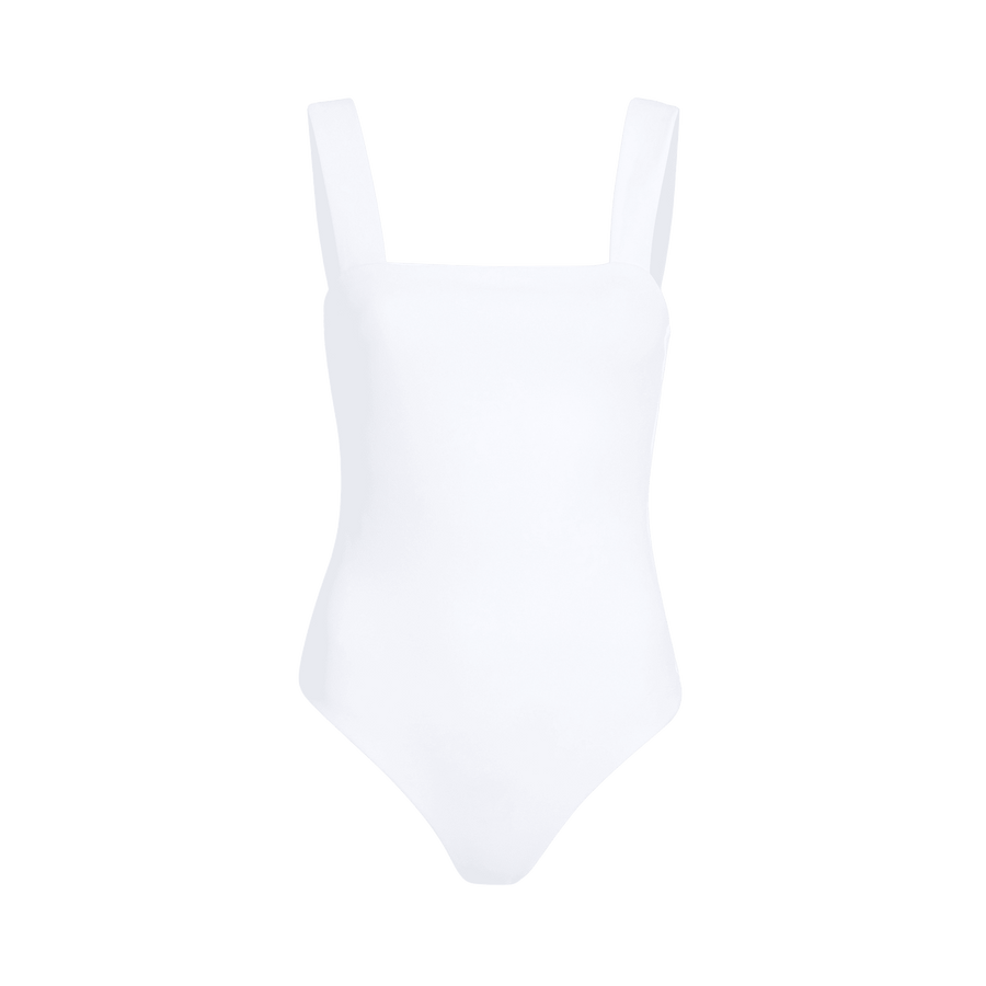 Women's Square Neck Tank Bodysuit | White